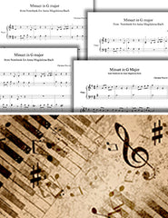 Minuet in G Major: Pick your level - Piano sheet music