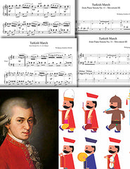 Turkish March by Mozart: Pick your level - Piano sheet music