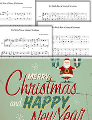 We Wish You a Merry Christmas: Pick your level - Piano sheet music
