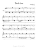 Clair de Lune Level 3 - 1st piano music sheet