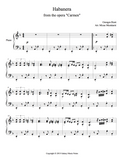 Habanera Level 5 - 1st piano music sheet