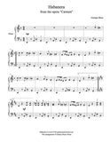 Habanera | Carmen | Level 4 | 1st piano music sheet