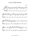 Jesu, Joy of Man's Desiring Level 4 - 1st piano music sheet