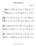 Scarborough Fair level 2 - 1st piano music sheet