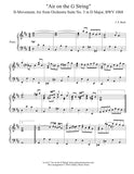 Air on the G String: Level 5 piano sheet music - Page 1
