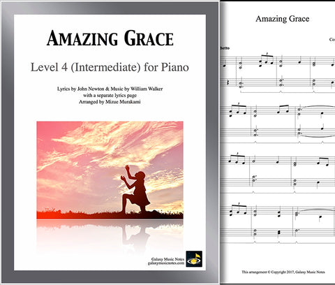 Amazing Grace: Level 4 - 1st music sheet & cover