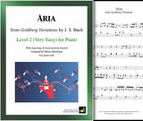 Aria from Goldberg Variations: Level 2 - Cover & 1st page
