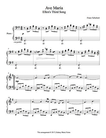 Ave Maria by Schubert Level 5 - 1st piano music sheet