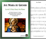 Ave Maria by Gounod: Level 2 - Cover sheet & 1st page