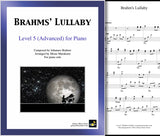 Brahms' Lullaby: Level 5 - Cover sheet & 1st page