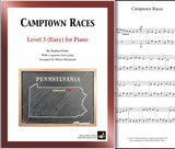 Camptown Races: Level 3 - 1st piano page & cover