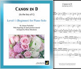 Canon in D Level 1 - Cover sheet & 1st page
