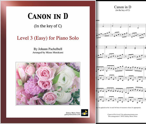 Canon in D Level 3 - Cover sheet & 1st page