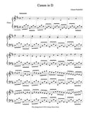 Canon in D by Pachelbel Level 4 - 1st piano music sheet