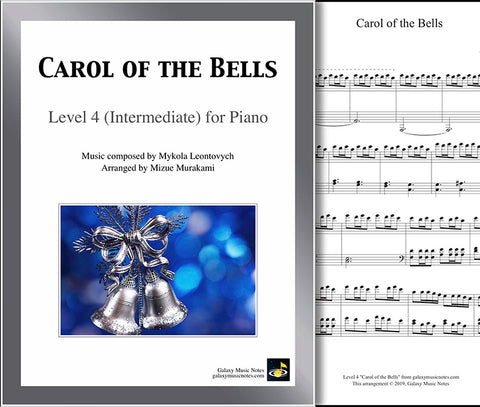 Carol of the Bells: Level 4 - 1st piano page & cover