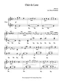 Clair de Lune level 4 - 1st piano music sheet