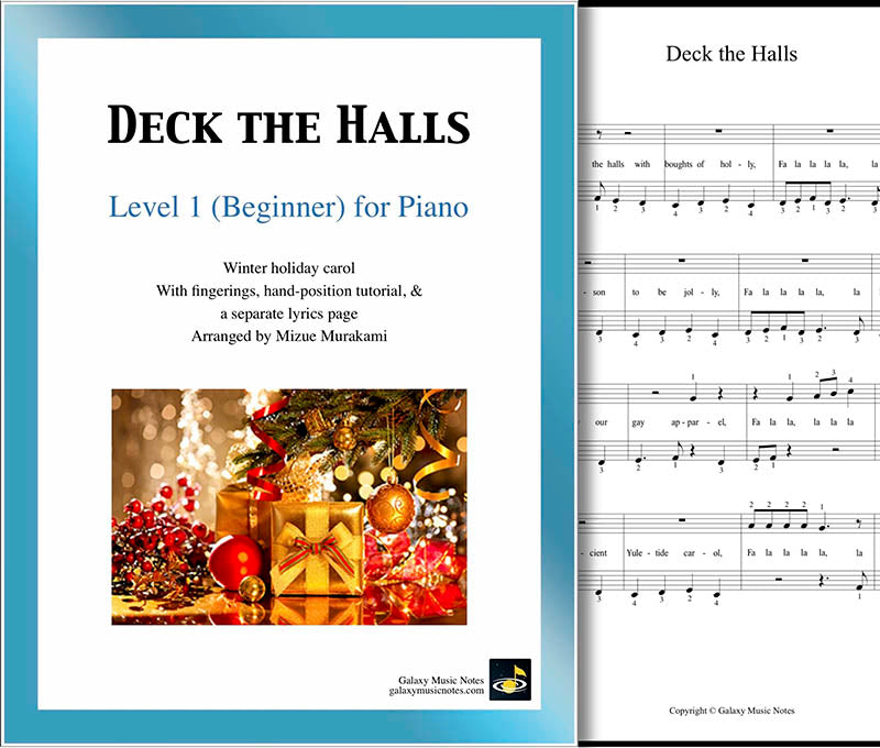 Deck the Halls Level 1 - Cover sheet & 1st page