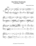 Eine Kleine Nachtmusik Level 2 - 1st piano music sheet