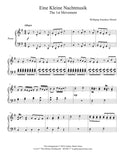 Eine Kleine Nachtmusik MVMT 1: Level 4 piano sheet - page 1