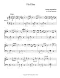 Fur Elise: Level 3 - 1st piano page & cover