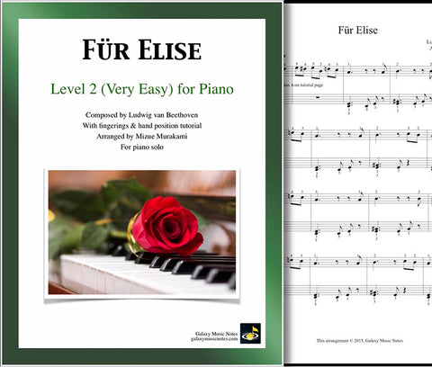 Fur Elise Level 2 - Cover & 1st page