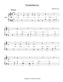 Greensleeves Level 1 - 1st piano music sheet