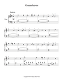 Greensleeves Level 3 - 1st piano music sheet