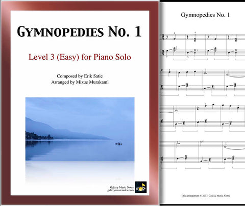 Gymnopedies No. 1 Level 3 - Cover sheet & 1st page