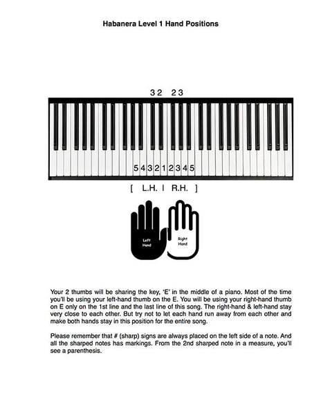 Habanera From Carmen By Bizet Beginner S Piano Solo Sheet Music