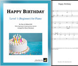Happy Birthday Level 1 - Cover sheet & 1st piano sheet