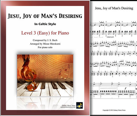 Jesu, Joy of Man's Desiring | Easy | Celtic | Cover & 1st page