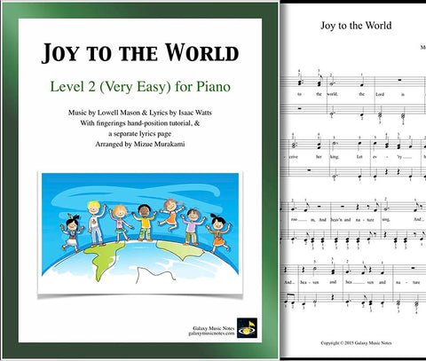 Joy to the World Level 2 - Cover & 1st piano sheet