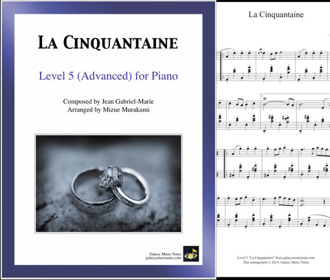 La Cinquantaine: Level 5 - 1st piano sheet & cover