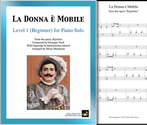 La Donna e Mobile Level 1 - Cover sheet & 1st page