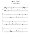 La Donna e Mobile Level 1 - 1st piano music sheet