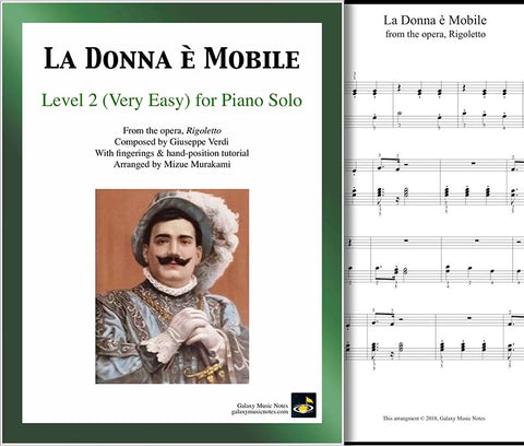 La Donna e Mobile Level 2 - Cover sheet & 1st page