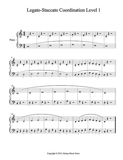 1st page of Legato-Staccato Coordination [level1]