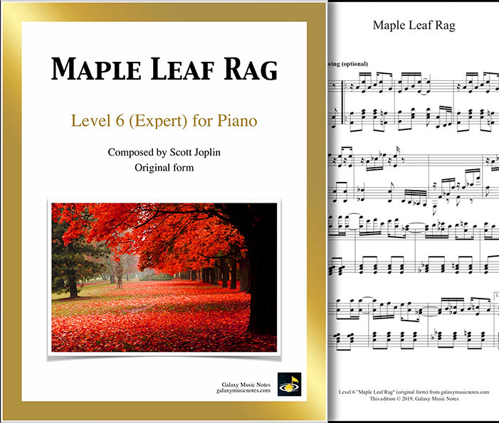 Maple Leaf Rag: Level 6 - 1st piano page & cover
