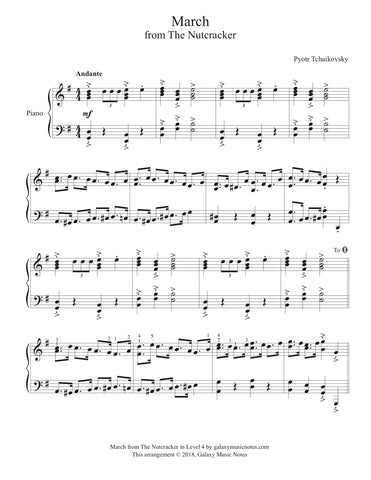 March: from The Nutcracker - Level 4 - Piano sheet music