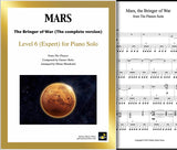 Mars from The Planets Level 6 - Cover sheet & 1st page
