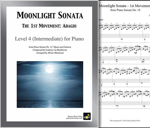 Moonlight Sonata | 1st MVMT | Level 4 - Cover & partial 1st page