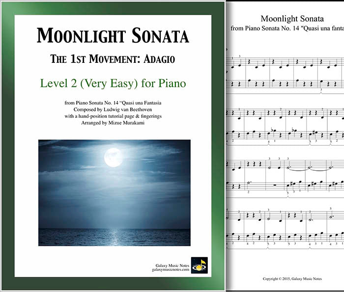 Moonlight Sonata | 1st MVMT | Level 2 - Cover & partial 1st page
