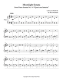 Moonlight Sonata | 1st MVMT | Level 2 - 1st piano music sheet