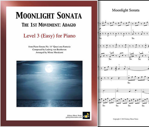 Moonlight Sonata | 1st MVMT |  Level 3 - Cover & partial 1st page
