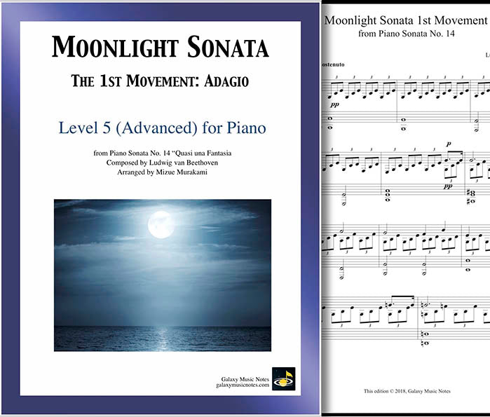 Moonlight Sonata: 1st MVMT | Level 5 - Cover & 1st page