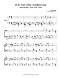 In the Hall of the Mountain King Level 3: 1st piano music sheet
