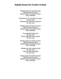 Nobody Knows the Trouble I've Seen: Lyrics page