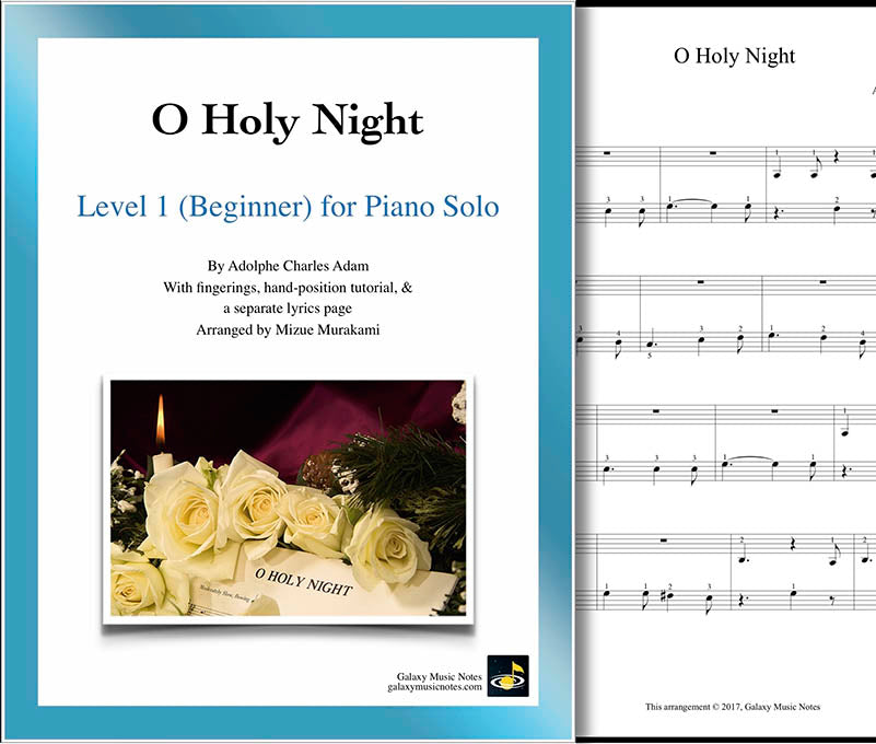 O Holy Night Level 1 - Cover sheet & 1st page