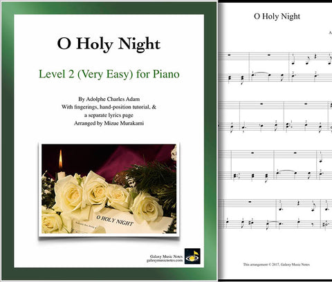 O Holy Night Level 2 - Cover sheet & 1st page