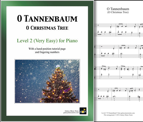 O Tannenbaum: Level 2 - 1st piano page & cover